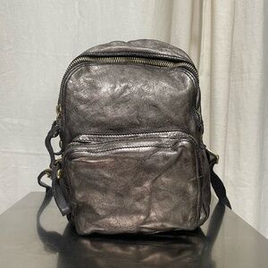 Campomaggi Metallic Mini Backpack in Grigio
